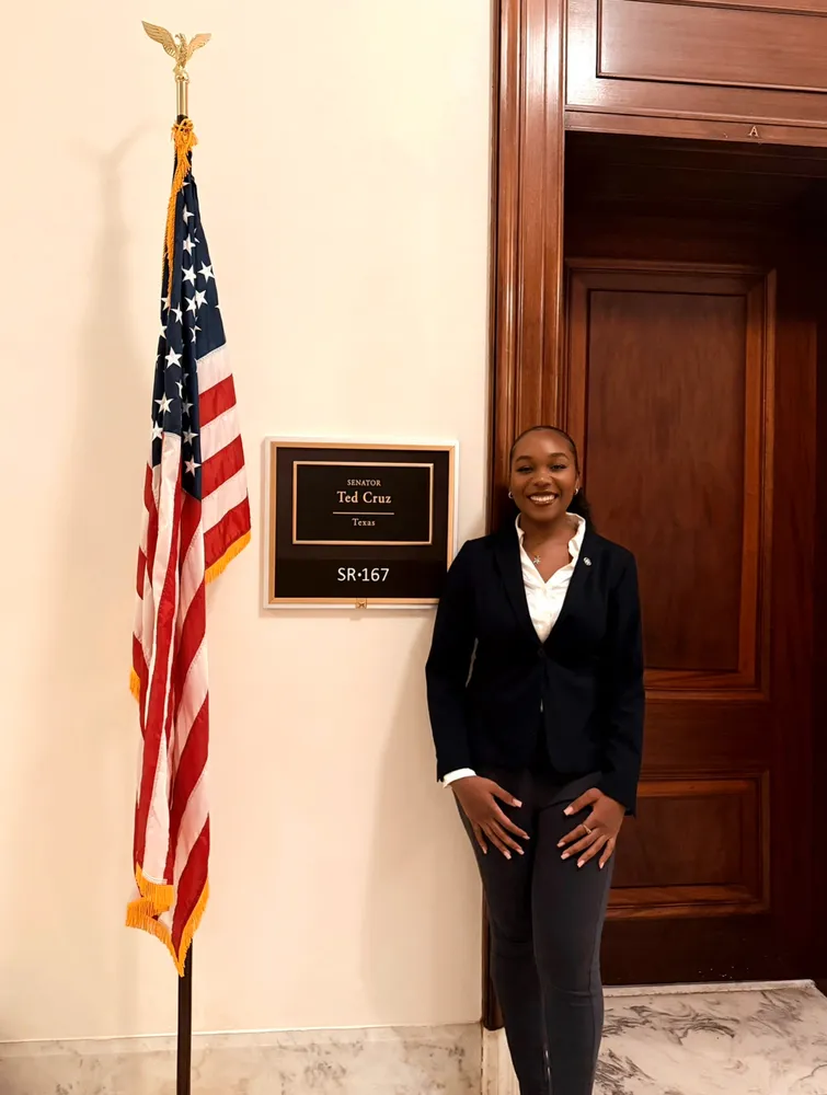Kariel outside a U.S. Senate office on Capitol Hill